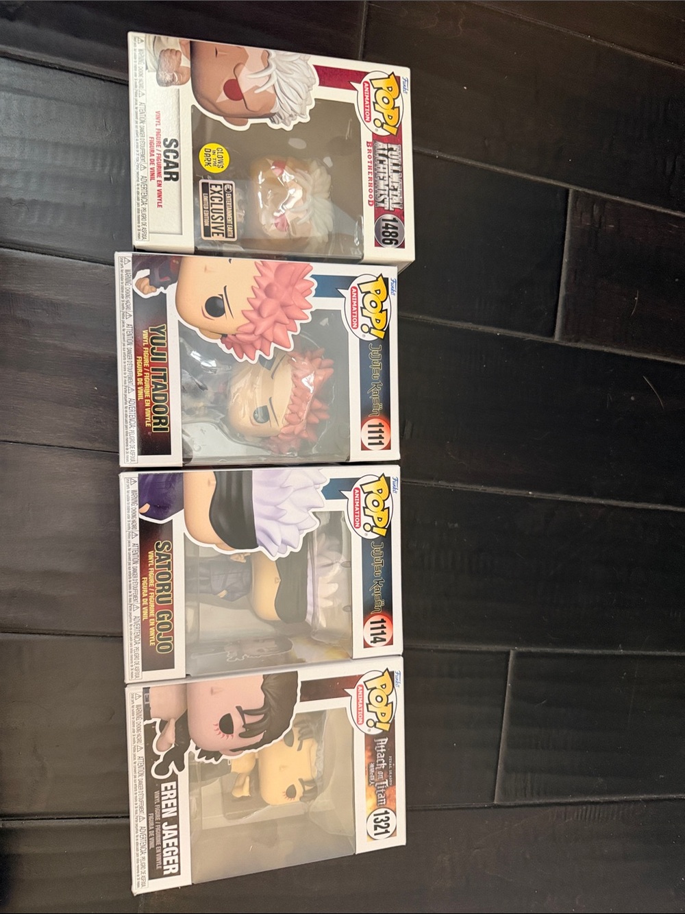 Funko Pop! Set with Pink, White, Black, Purple Accents